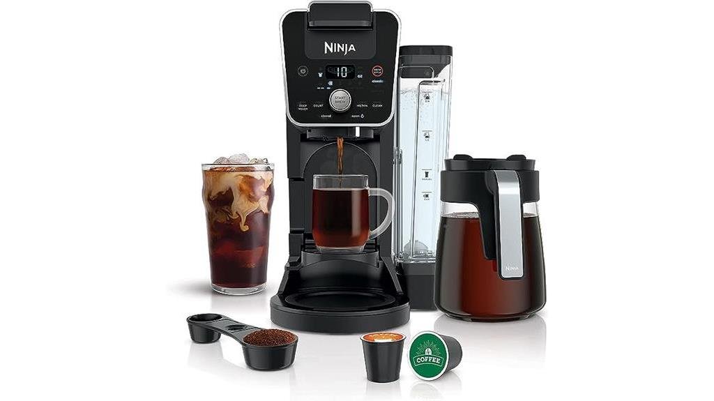versatile coffee maker with dual brewing system